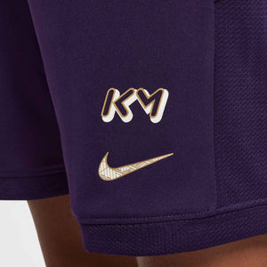 NIKE JR MBAPPE DRI-FIT SHORT GRAND PURPLE/IVORY