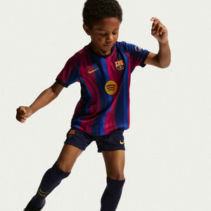 NIKE JR BARCELONA 26-27 HOME LB KIT DEEP GARNET/BLUE VOID