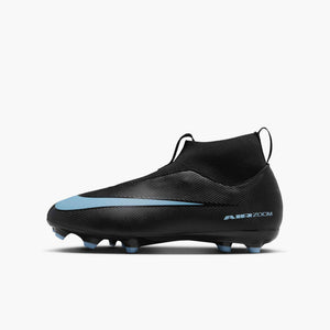 NIKE JR ZM SUPERFLY 10 ACADEMY FG BLACK/ICE BLUE