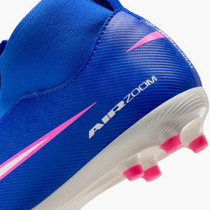 NIKE JR ZM SUPERFLY 10 ACADEMY FG RACER BLUE/WHITE