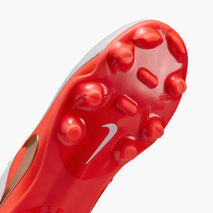 NIKE JR TIEMPO MAESTRO ACADEMY FG WHITE/BRIGHT CRIMSON