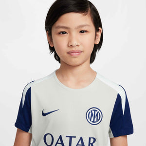 NIKE JR INTER 25-26 STRIKE SS TOP GREY HAZE/BLUE VOID
