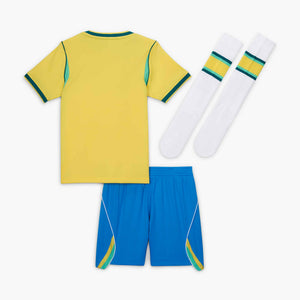 NIKE JR BRAZIL WC26 HOME LB KIT CANARY/LIGHT MENTA