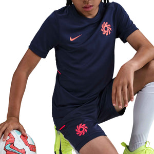 NIKE JR HAALAND DRI-FIT SS SHORT BLACKENED BLUE