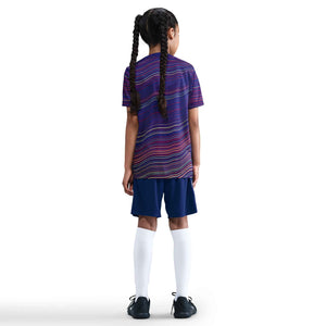 NIKE JR BARCELONA 25-26 PRE-MATCH JERSEY DEEP ROYAL/MIDWEST GOLD