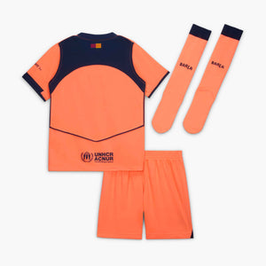 NIKE JR BARCELONA 25-26 LB THIRD KIT MANGO/MIDNIGHT NAVY