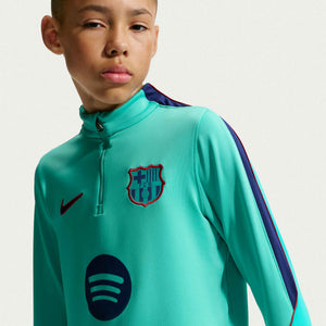 NIKE JR BARCELONA 26-27 STRIKE DRILL TOP GREEN FROST/DUSTY