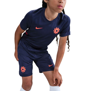 NIKE JR HAALAND DRI-FIT SS SHORT BLACKENED BLUE