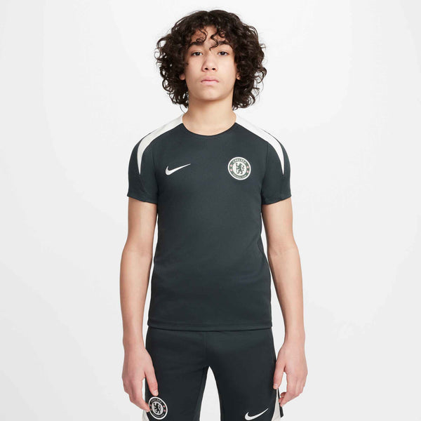 NIKE JR CHELSEA 25-26 STRIKE SS TOP OUTDOOR GREEN