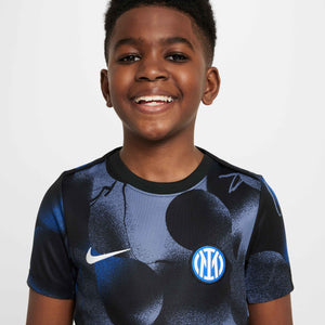 NIKE JR INTER 24-25 PRE-MATCH SS JERSEY BLACK/DIFFUSED BLUE