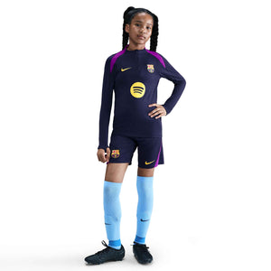 NIKE JR BARCELONA 25-26 STRIKE DRILL TOP IMPERIAL PURPLE/MIDWEST GOLD