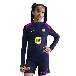 NIKE JR BARCELONA 25-26 STRIKE DRILL TOP IMPERIAL PURPLE/MIDWEST GOLD