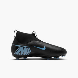 NIKE JR ZM SUPERFLY 10 ACADEMY FG BLACK/ICE BLUE