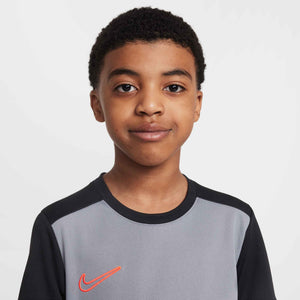NIKE JR ACADEMY25 SS TOP COOL GREY/BLACK