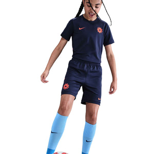 NIKE JR HAALAND DRI-FIT SS SHORT BLACKENED BLUE