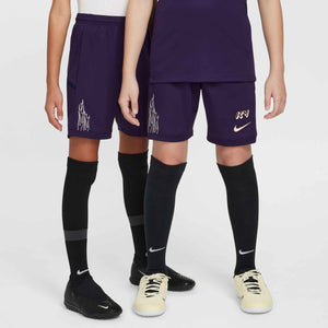 NIKE JR MBAPPE DRI-FIT SHORT GRAND PURPLE/IVORY