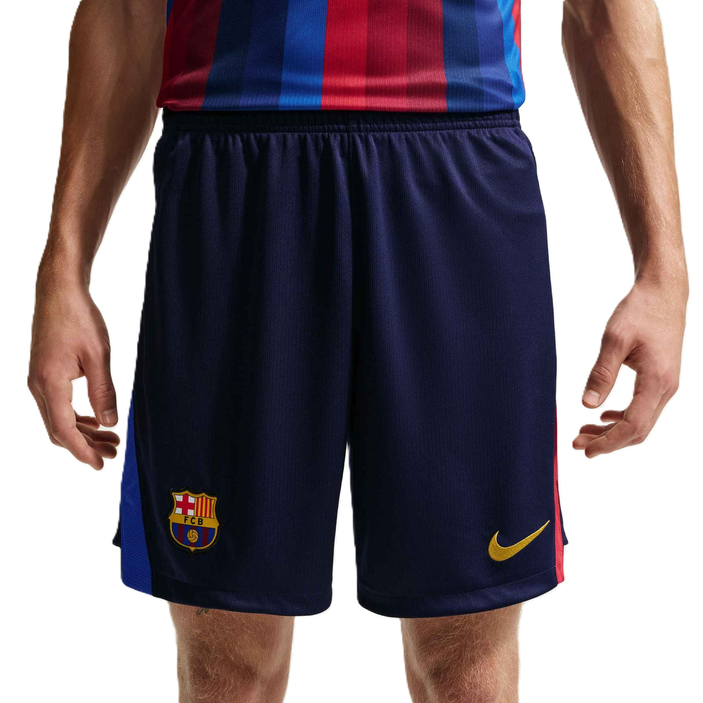 NIKE BARCELONA 26-27 HOME SHORT BLACKENED BLUE/MINERAL YELLOW