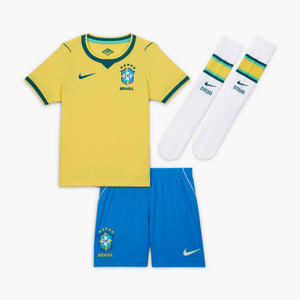 NIKE JR BRAZIL WC26 HOME LB KIT CANARY/LIGHT MENTA