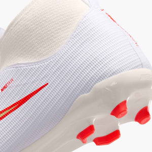 NIKE JR ZM SUPERFLY 11 ACADEMY FG WHITE/BRIGHT CRIMSON