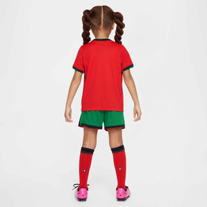 NIKE JR PORTUGAL EURO2024 LB HOME KIT UNIVERSITY RED/PINE GREEN