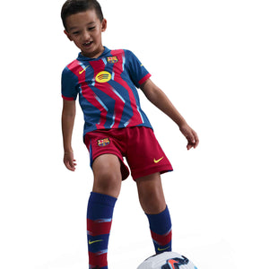 NIKE JR BARCELONA 25-26 FOURTH LB KIT GYM BLUE/SALSA RED