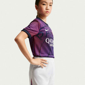 NIKE JR PSG 26-27 AWAY SHORT WHITE/COLLEGE NAVY