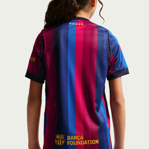 NIKE JR BARCELONA 26-27 HOME JERSEY DEEP GARNET/BLUE VOID