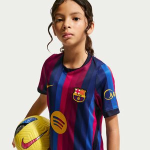 NIKE JR BARCELONA 26-27 HOME JERSEY DEEP GARNET/BLUE VOID