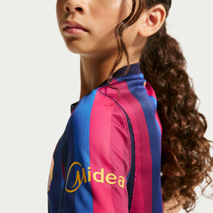 NIKE JR BARCELONA 26-27 HOME JERSEY DEEP GARNET/BLUE VOID