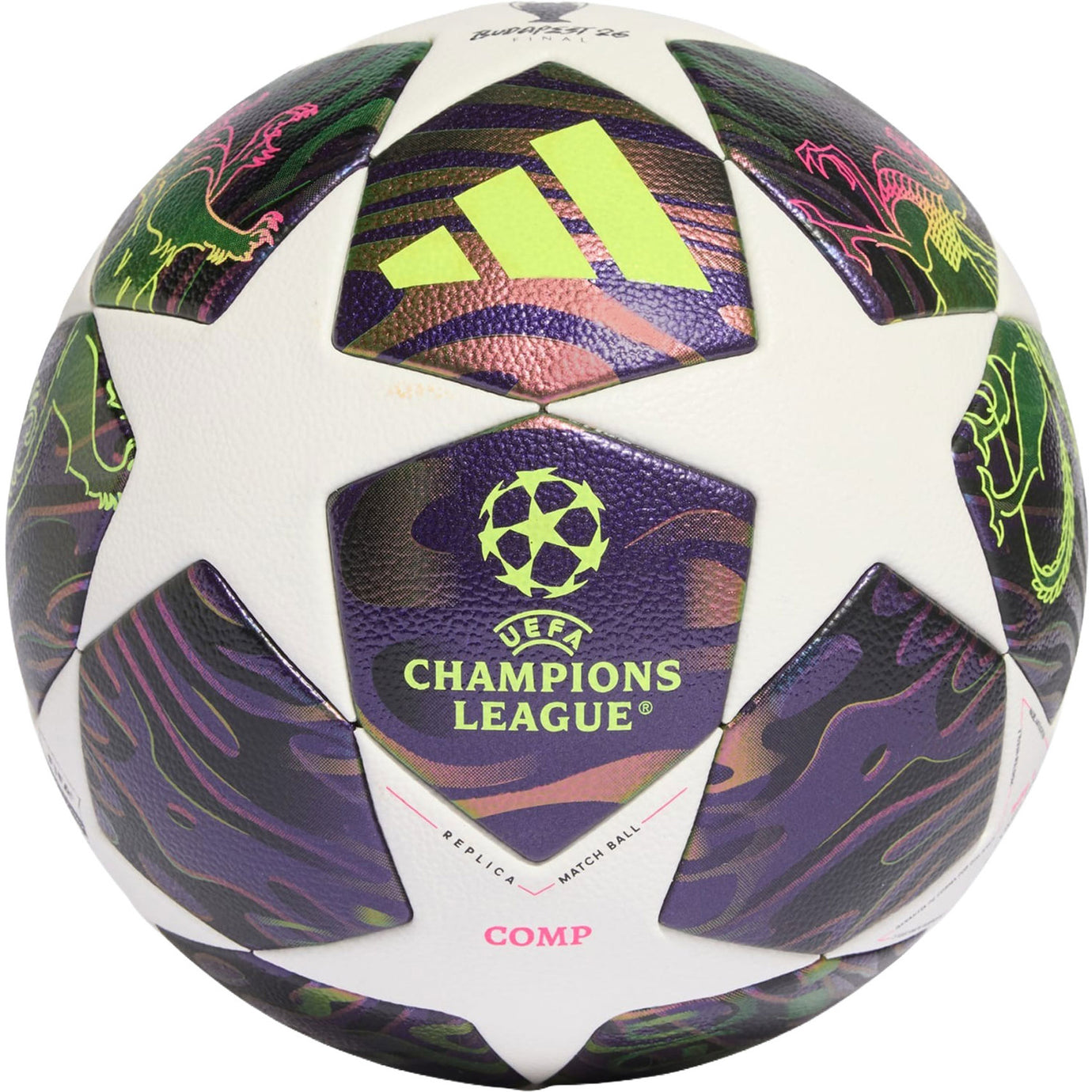 ADI UCL 25-26 BUDAPEST COMPETITION BALL DARK PURPLE/WHITE