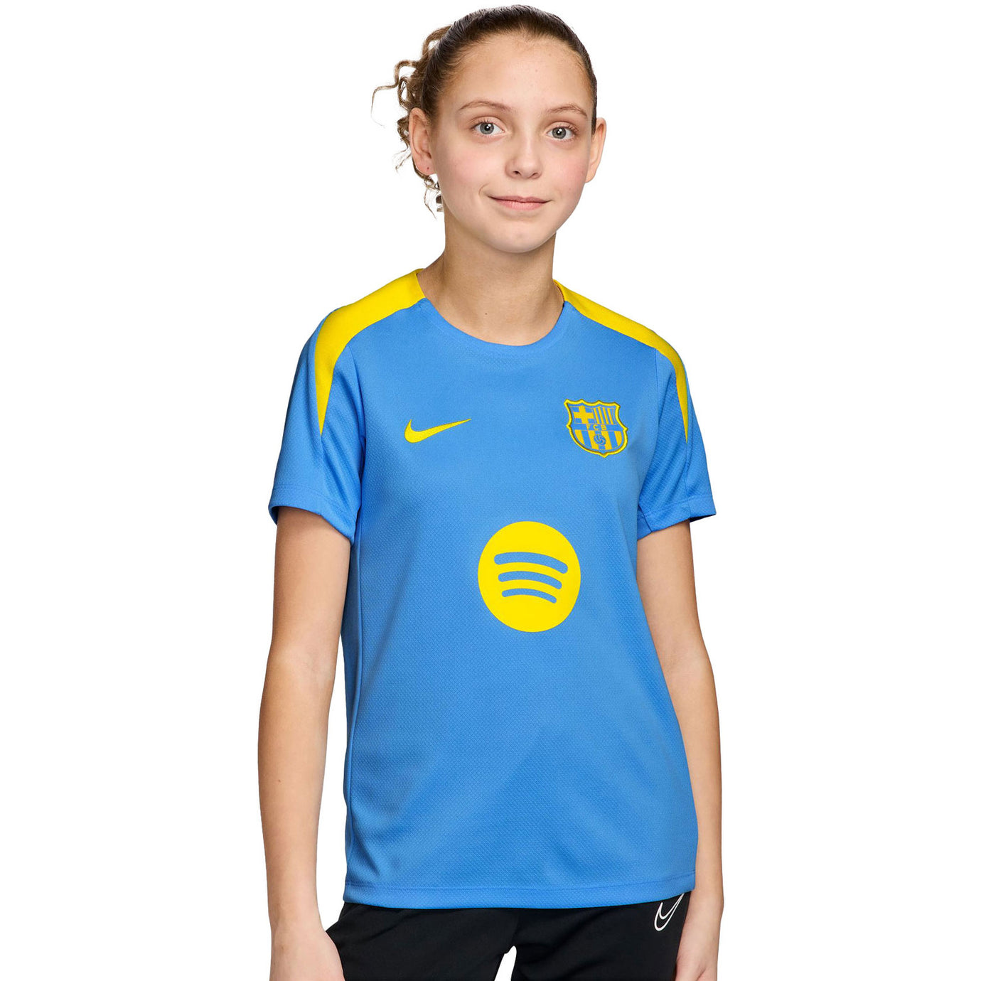 NIKE JR BARCELONA 25-26 STRIKE SS TOP UNI BLUE/OPTI YELLOW