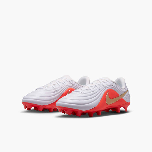 NIKE JR TIEMPO MAESTRO ACADEMY FG WHITE/BRIGHT CRIMSON