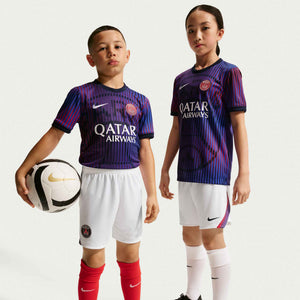 NIKE JR PSG 26-27 AWAY SHORT WHITE/COLLEGE NAVY