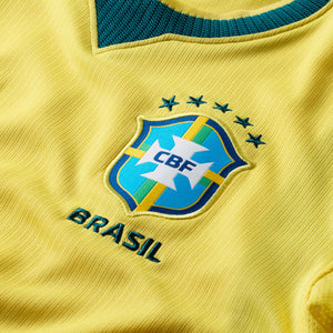 NIKE JR BRAZIL WC26 HOME JERSEY CANARY/LIGHT MENTA