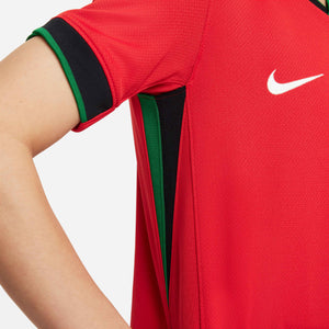 NIKE JR PORTUGAL EURO2024 HOME JERSEY UNIVERSITY RED/PINE GREEN