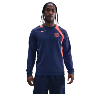 NIKE BARCELONA 25-26 T90 CREW SWEATER MIDNIGHT NAVY/MANGO