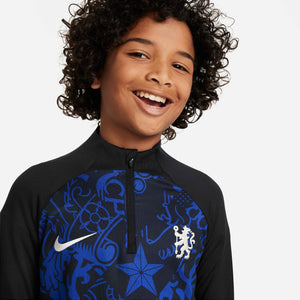 NIKE JR CHELSEA 23-24 STRIKE DRILL TOP PITCH BLUE/DARK BLUE