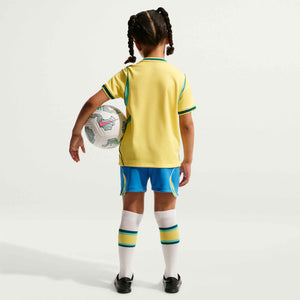 NIKE JR BRAZIL WC26 HOME LB KIT CANARY/LIGHT MENTA