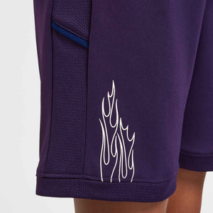 NIKE JR MBAPPE DRI-FIT SHORT GRAND PURPLE/IVORY