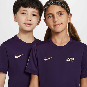 NIKE JR MBAPPE DRI-FIT TOP SS GRAND PURPLE/IVORY