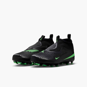 NIKE JR PHANTOM 6 HIGH ACADEMY FG BLACK/ILLUSION GREEN