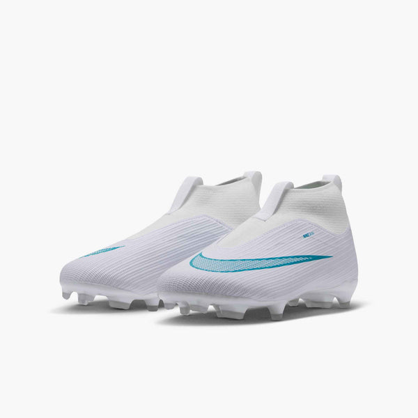 NIKE JR ZM SUPERFLY 11 ACADEMY FG WHITE/DUSTY CACTUS