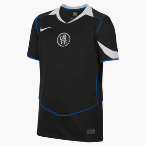 NIKE JR CHELSEA 25-26 THIRD JERSEY BLACK/FIELD SILVER