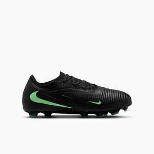 NIKE JR PHANTOM 6 LOW PRO FG BLACK/ILLUSION GREEN