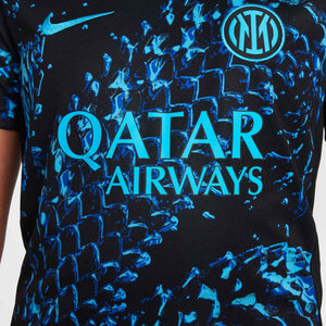 NIKE JR INTER 25-26 PRE-MATCH JERSEY CHLORINE BLUE/BLACK