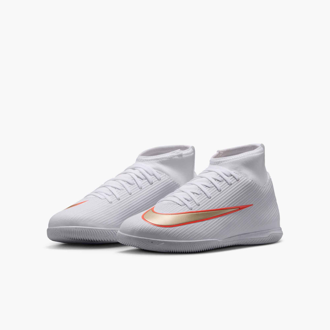 NIKE JR ZM SUPERFLY 11 CLUB IC WHITE/BRIGHT CRIMSON