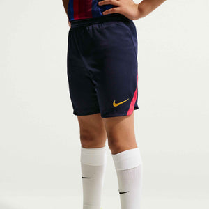 NIKE JR BARCELONA 26-27 HOME SHORT BLACKENED BLUE/MINERAL YELLOW