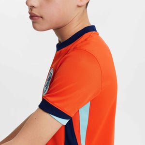 NIKE JR NEDERLAND EURO24 HOME JERSEY SAFETY ORANGE/BLUE VOID