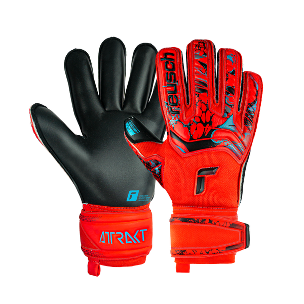 REUSCH ATTRAKT GOLD ROLL FINGER BRIGHT RED/BLACK