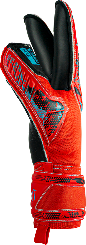 REUSCH ATTRAKT GOLD ROLL FINGER BRIGHT RED/BLACK